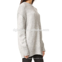 Personnalisé en gros O Neck manches longues plus chaud dernier design ladies pull